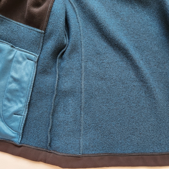 Canada Weather Gear Jacket Cozy Hooded Sweater Fleece Zip Up Blue Black Small - Picture 10 of 16